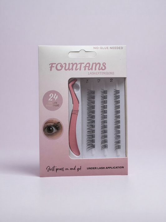 Press On Lashes - No Glue Needed -FOUNTAINS X02