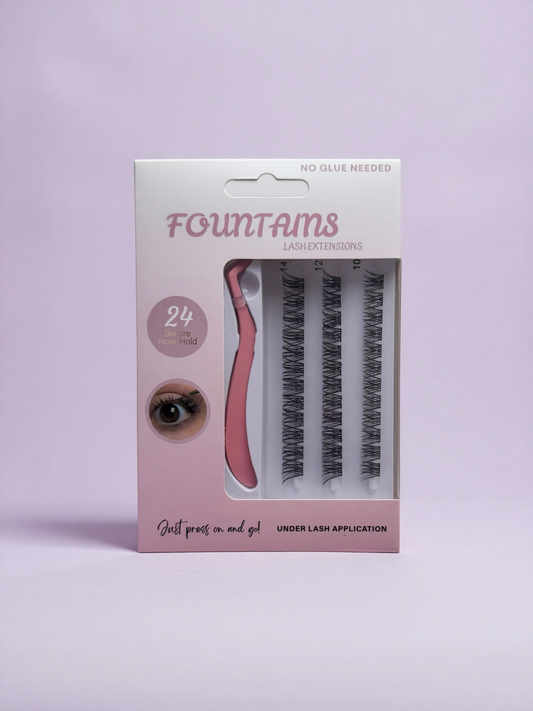Press On Lashes - No Glue Needed - FOUNTAINS X07