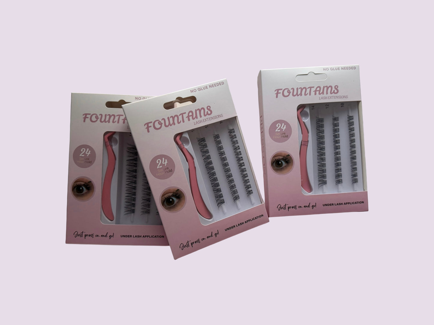 Press On Lashes - No Glue Needed -FOUNTAINS X02