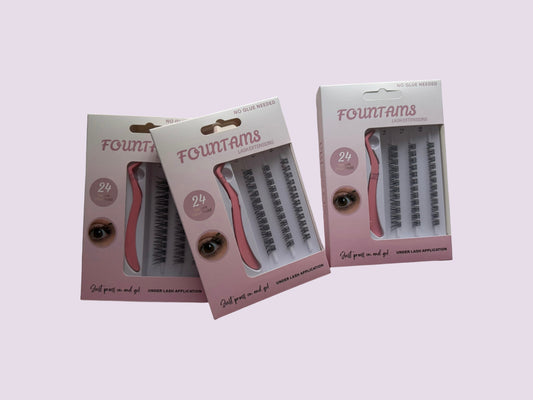 Press On Lashes - No Glue Needed -FOUNTAINS X02
