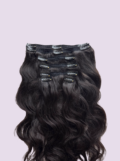 22 Inch Body Wave Clip-In Hair Extensions - 100% Virgin Hair