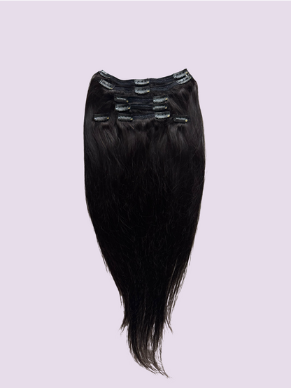22 Inch Straight Clip-In Hair Extensions - 100% Virgin Hair