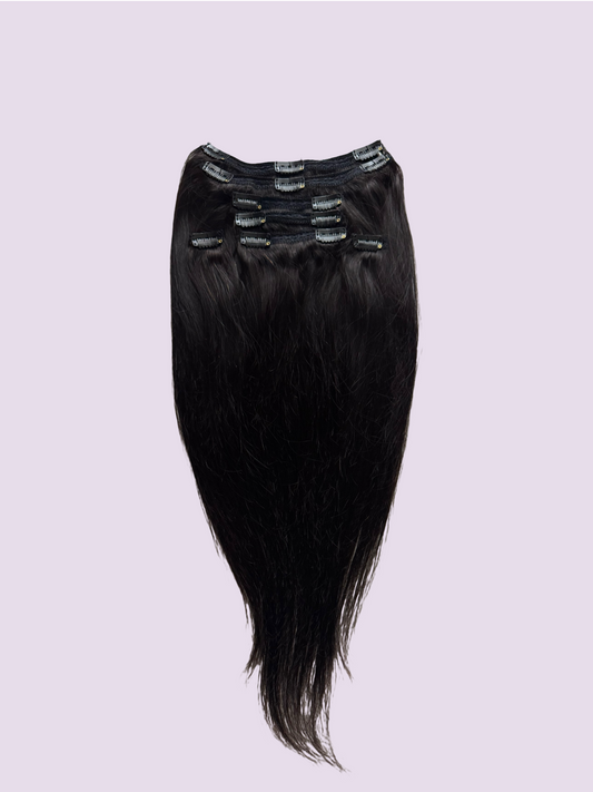 22 Inch Straight Clip-In Hair Extensions - 100% Virgin Hair